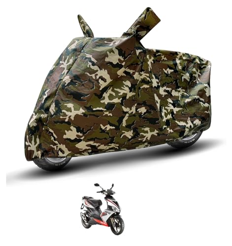 Image of Auto Hub Waterproof Scooty Cover Compatible with Aprilia SR 150 Dustproof, UV Protection Two Wheeler Scooty SR 150 Cover - Army Print