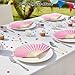 JOHOUSE 12 PCS Paper Folding Hand Fans, 8.3 Inch Pink Paper Fans Handheld Portable for Wedding, Party Favors, Bridal Baby Shower DIY Crafts Pink Party Decorations Valentine's day gifts for class