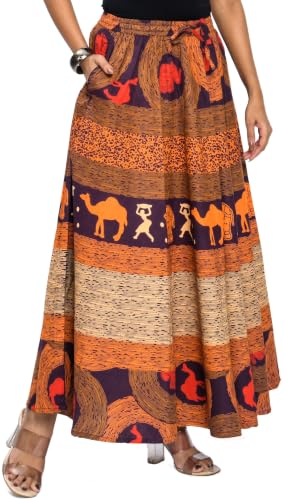 Image of Premium Cotton Skirt for Women with Pocket, Free Size