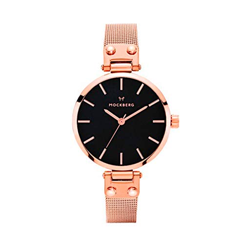 Montre Mo408 Lily Petite Noir 28 mm montre quartz chic cadran noir tendance pour femme
