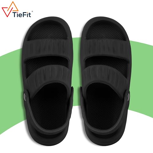 Image of TieFit Extra Soft Cushion Arch Fit Support Comfortable Adjustable Ankle Strap Outdoor Daily Use Sandal Slide For Men