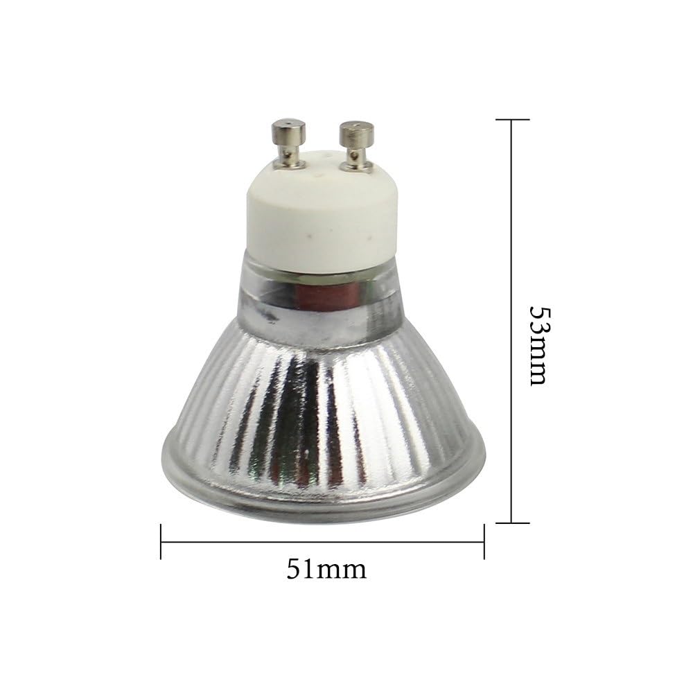 HHF Iluminación del hogar, Paquete de 50 bombillas LED COB AC220V 5W GU10/MR16 lámpara de foco iluminación blanca cálida/fría(Warm White,AC220V GU10)