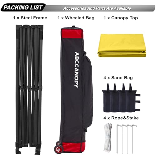 Image of ABCCANOPY Patio Pop Up Canopy Tent 10x15 Commercial-Series (Yellow)