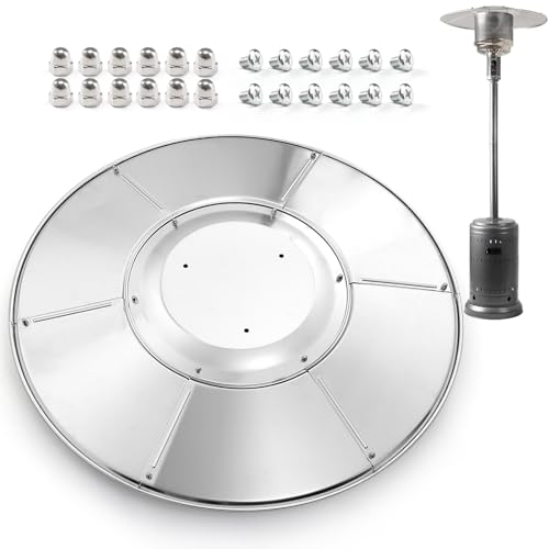 Outdoor Heater Replacement Parts Reflector Shield Aluminum Heat Reflector Shield Top for Propane Outdoor Heaters Suitable for Most Outdoor Round Stand Up Propane Heater