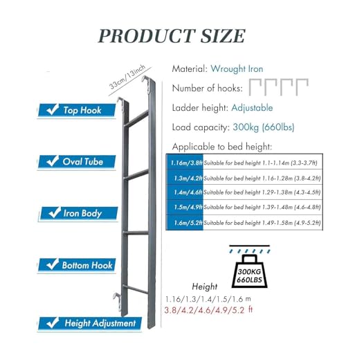Échelle de lit superposé stable pour sécuriser l'accès aux mezzanines