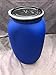 Produktbild 130 Liter Regentonne mit Deckel Dichtungsgummi und Spannring Futtertonne Kunststofffass Fass Deckelfass Rundfass Standfass blau Regenfass Weithalsfass 130L