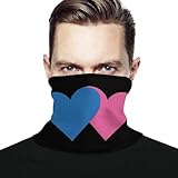 Bisexual Heart Proud Fashion Neck Gaiter Cooling UV Protection Breathable Bandana Face Mask Scarf
