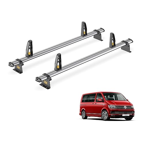 Van Guard Trade Roof Rack for VW Transporter T5 (2003-2015) 2 Steel Roof Bars & Loadstops [Only Suitable for Standard Roof Models] - UltiBar Trade - SB263-2