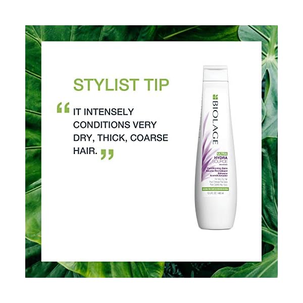 Biolage Ultra Hydra Source Conditioning Balm | Deep Hydrating Conditioner | Renews Hair's Moisture | For Very Dry Hair | Silicone-Free | Vegan | Salon Conditioner | 13.5 Fl. Oz