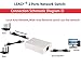 LEAGY 2 Ports Network Switch Splitter Selector Hub 2-in 1-Out or 1-in 2-Out 100M