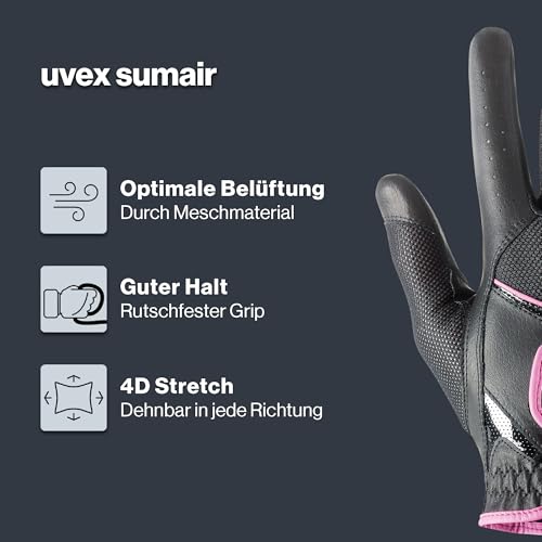 Uvex sumair Reithandschuhe, Black-pink, 6 – Ansicht 2