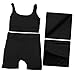 LIFKOME 1set Comfortable Women Yoga Solid Vest Shorts for Workout Breathable Activewear for Gym for All Indoor Fitness Activities
