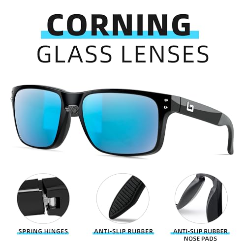 Image of Bnus italy made classic sunglasses corning real glass lens w. polarized option