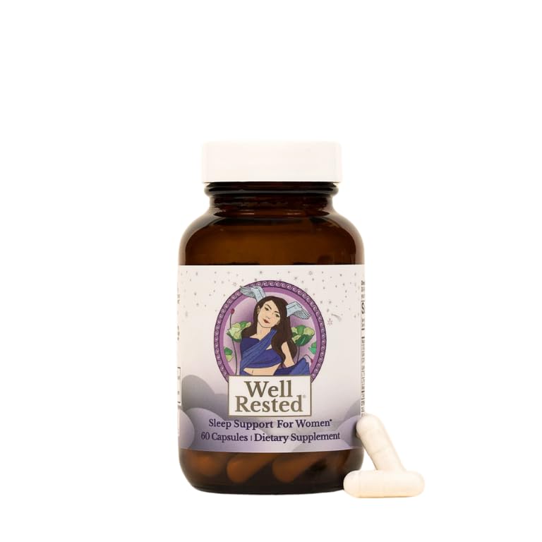 MENOLABS Well Rested Sleep Aid - 60 Capsules - Menopause Supplements for Women with Magnesium Glycinate, Melatonin, L-Glycine, L-Theanine and More, Supports Healthy Rest and Promotes Quality Sleep