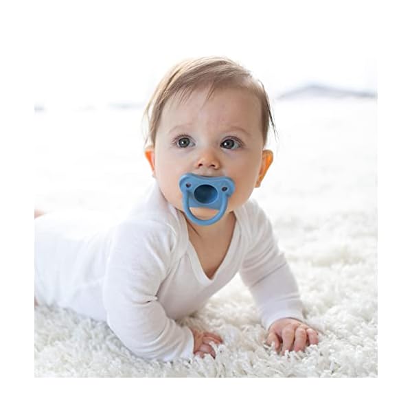 Dr. Brown's HappyPaci Schnuller aus 100 % Silikon, 0–6 m, BPA-frei, Weiß, Blau, Hellblau, 3er-Pack – Bild 16