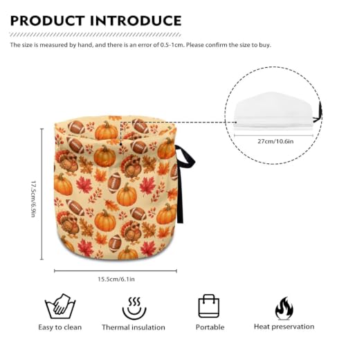 Image of Fall Tea Cozy Cover Insulated Dust Cover for Teapot Pumpkin Tea Pot Covers for Keeping Warm Kettle Protector Covers Washable Portable Party Decoration
