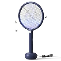 VEGREM Racchetta Zanzare Elettrica, 4000V, 2-in-1 Racchetta Zanzare, Lampada Attrattiva per Zanzare...