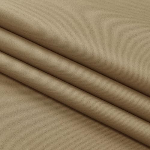 Image of Aiyufeng Taupe Blackout Curtains for Bedroom 63 Inch Length 2 Panels Set, Solid Thermal Insulated Energy Saving Rod Pocket Window Treatment Curtains Blackout Drapes, W40 x L63 Inch, Taupe