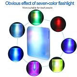 Bezprzewodowy dzwonek do drzwi 7 kolorów LED Flash Button Door Bell IP44, odporny na deszcz, zestaw dzwonków do drzwi z 32 melodiami 5 poziomów głośności (biały)