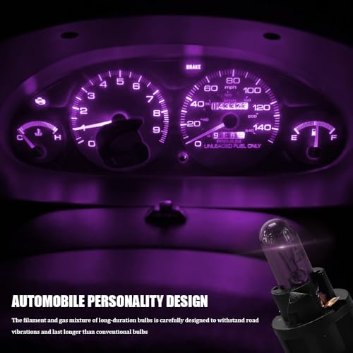 10PCS Lámparas LED T5 para Tablero de Auto, 12V, Violeta miniatura 7