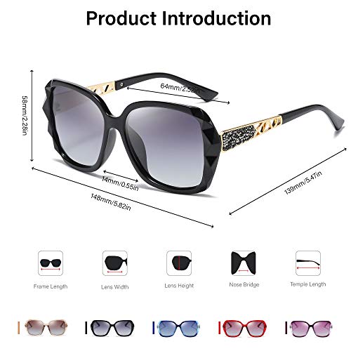Dollger Oversized Polarized Sunglasses for Women Trendy Classic Ladies Sun Glasses UV400 Protection4