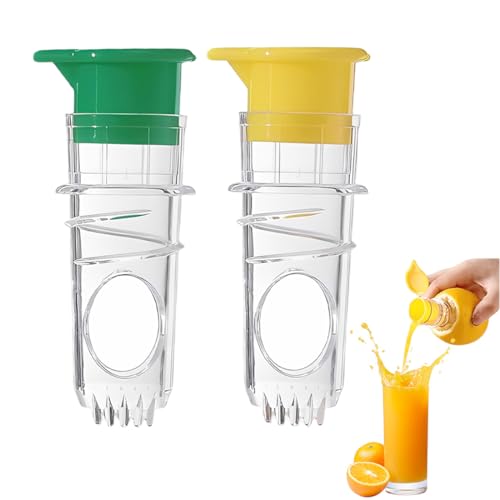 UIEXAY 2 Pièces Presse Agrumes Citron Manuel, Portable Presse-Citron Avec Filtre Intégré, Extracteur De Jus Manuel De Citron Pour Jus Citrons, Mandarines,...