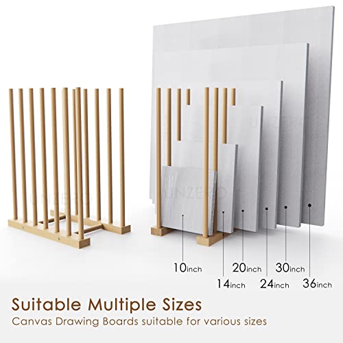 Unzero Art Storage Rack, Wood Storage Stand For Canvas Boards, Panel, Frame, Drawing Board, Printed Matter, Paper Pad, Backing Plate (11" D X 19.1" W X 24" H) #TOP1
