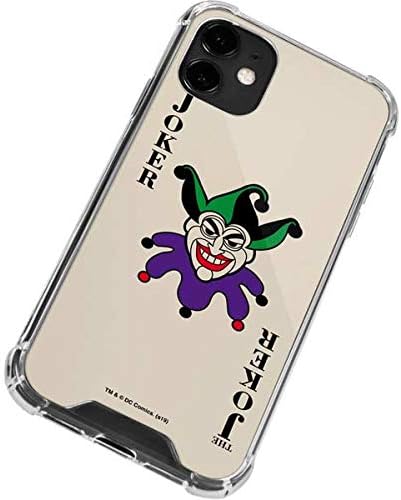 Skinit Clear Phone Case Compatible with iPhone 12 - Officially Licensed DC Comics The Joker Calling Card Design