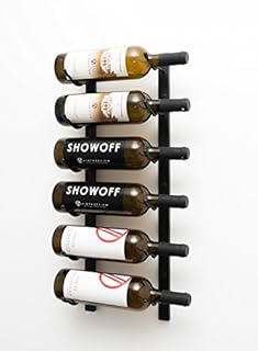 VintageView W Series (2 Ft) - 6 Bottle Wall Mounted Wine Rack (Satin Black) Stylish Modern Wine Storage with Label Forward Design (B014EG4AM4)