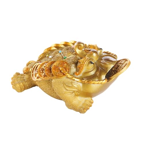 Toad golden Changing Colorful Resin Decoration KungFu Tea Tray Prosperity Good Luck Fengshui