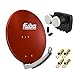 Produktbild HD Digital Sat Anlage 2 Satelliten Astra/Hotbird - 2 Teilnehmer | Fuba DAA780R Sat Schüssel 78cm Ziegelrot + DUR-line MB6-TW Monoblock Twin LNB 6° (DVB-S2, HDTV, 4K/8K, 3D) + 4xF-Stecker vergoldet
