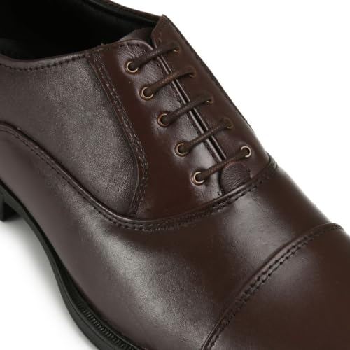 Image of Chardonnay Men's Leather Oxford Formal Shoes | Comfortable Cushioned Dress Shoes for Office & Business