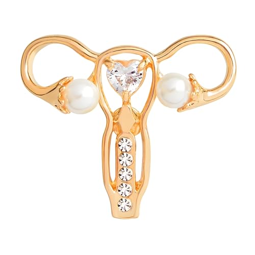 Image of Uterus Ovary Pin for Women Personality Female Body Organ Uterus Ovary Brooch Pin Feminist Medical Symbol Female Organ Gynecologist Nurse Gift Jewelry Brooch Pins