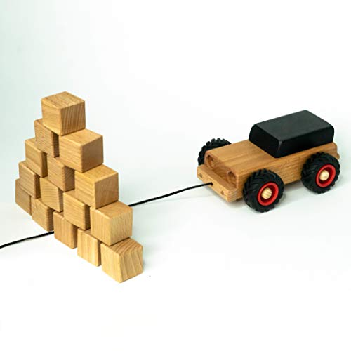 rewoodo Crashcar - Holz Auto Premium Holzspielzeug AB 3 Jahre Made in Germany