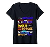 Womens Sugar Hill Gang Rappers Delight Lyrics Shirt Colored V-Neck T-Shirt