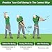 Gruyxen Retractable Golf Swing Trainer with Click Sound & Posture Correction Arm Band, Golf Grip Trainer for Right-Handed, Indoor & Outdoor Training Aid for Beginners to Pros
