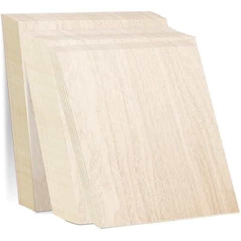Frylr 12"*12"*1/8" Thickness Premium Baltic Birch Plywood, 3MM Unfinished Wood A/A Grade (Box of 8) Perfect for Wood Crafts, Laser Engraving and Cutting, Painting, DIY Cover
