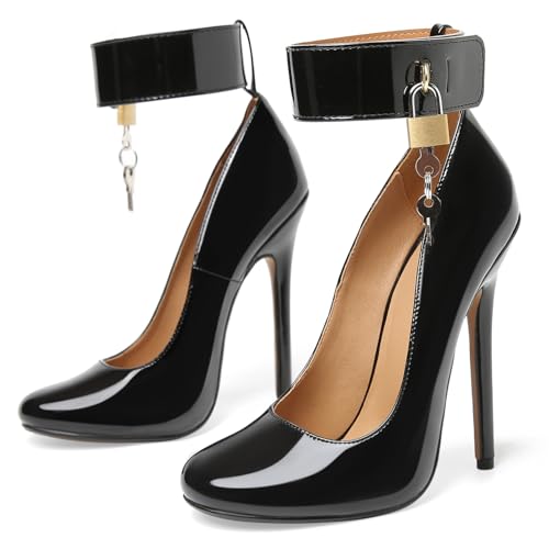 Image of Unisex High Heels for Men and Women 5.5 Inch Stiletto Heels | Round Toe Pumps Sexy Dress Party Shoes
