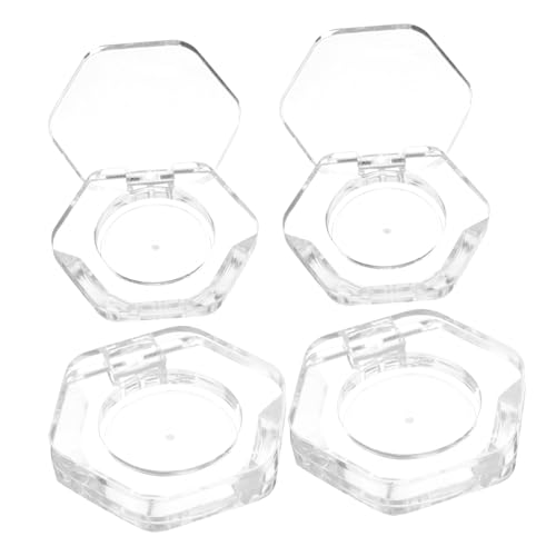 NOLITOY Diy Cosmetics Containers: 4pcs Refillable Hexagon Eyeshadow Pans Makeup Pallets for Women
