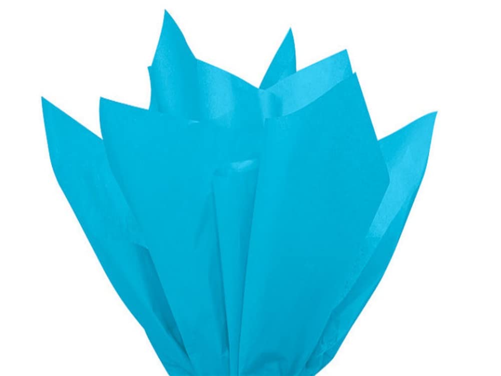 MustBeBonkers Tissue Wrapping Paper - 18GSM Colour Fast Acid Free - 35 x 45cm (Blue (Turquoise), 200)