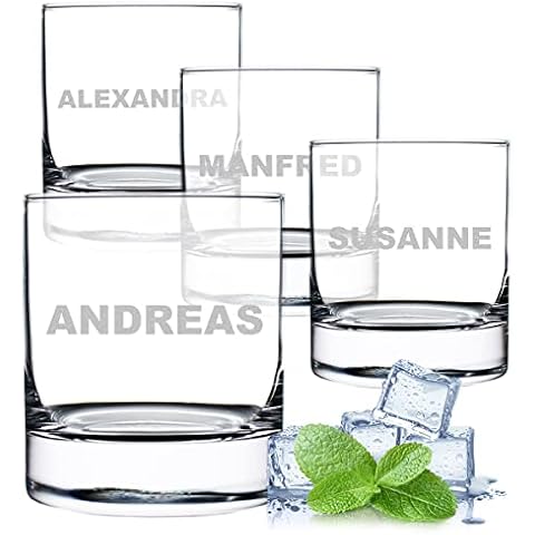 polar-effekt Wasserglas Trinkglas 4er-Set mit Gravur - 320 ml Volumen Cover