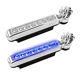 Dickno 2 PCS Wind Powered Vehicle Lights, 8 LED Waterproof Car Wind Energy Daytime Light, Auto LED Daytime Running Lights No External Power Supply, Universal Car Accessories (Blue)