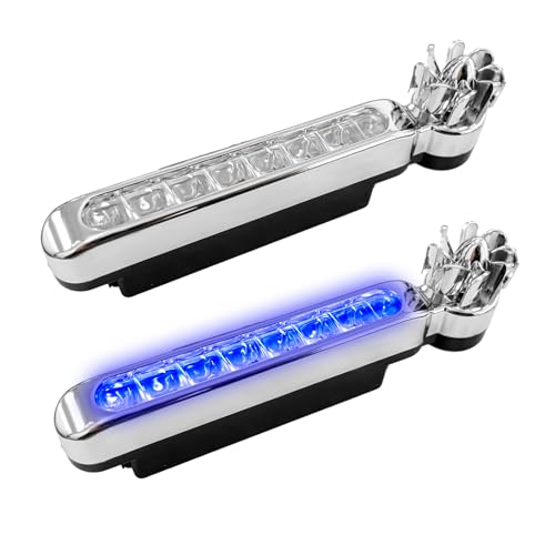 Dickno 2 PCS Wind Powered Vehicle Lights, 8 LED Waterproof
