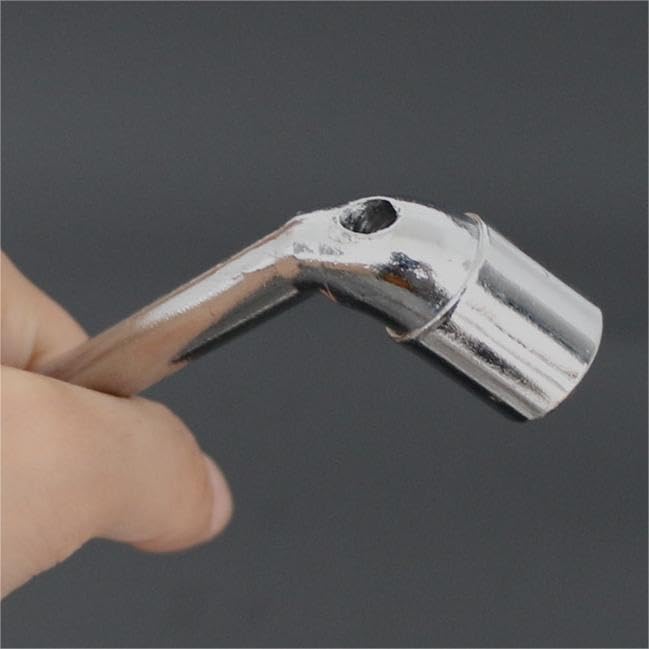 HARFINGTON L Shaped Angled Hex Socket Wrench 7mm High Carbon Steel Double Ended Metric 6 Point Tubular Socket Spanner For General Repairing Pipeline Bicycle Car Maintenance