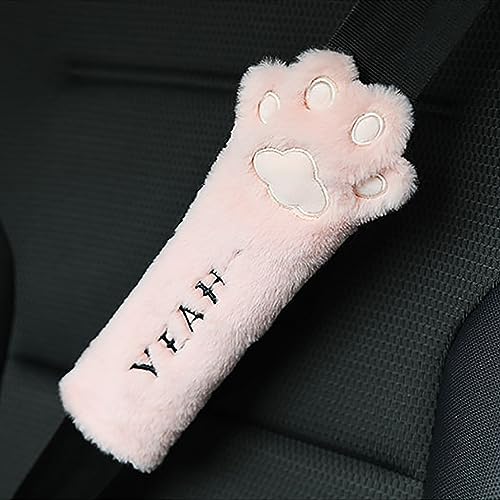 Image of Car Travel Pillow for Kids Car Seat Pillow Cute Cartoon Travel Pillow Cushion Breathable Head and Body Support Pillow for Sleeping Travel Neck Rest (Pink(Pillow+ Seatbelt Cover))