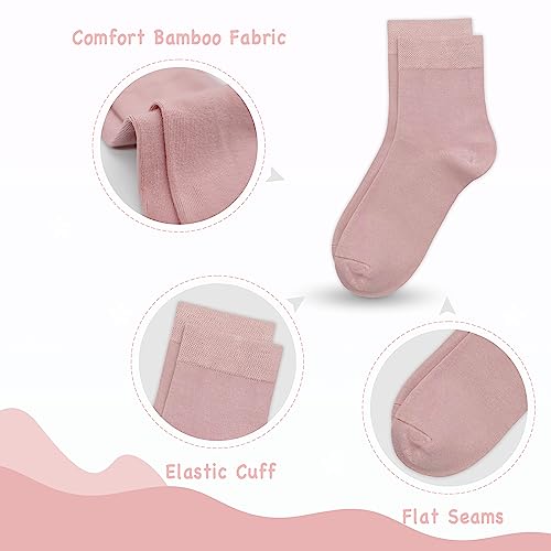 SIPCOLOR Meias infantis de algodão penteado, meias elásticas para meninos e meninas, 6 cores (branco