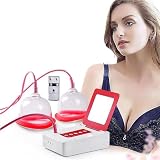XFIXWSASV Electric Breast Massager Cup, Enlargement Breast Massage Enhancement Machine with 5 Intensity Levels, Prevent Sagging