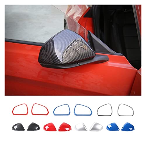Rétroviseur Mustang protégé grâce à cette couverture ABS bleue