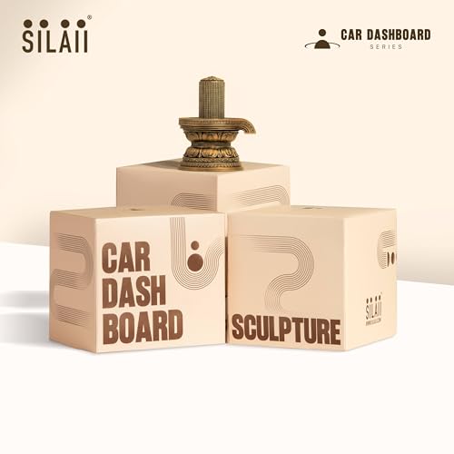 Image of SILAII 1008 Shiva Lingam Car Dashboard Sculpture - Mini Shivling Idol for Car Decor | Lord Shiva Statue for Home, Office & Gift | 3 Inch Religious Showpiece