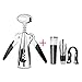 Produktbild LULUVicky Korkenzieher Wein-Öffner-Satz, Edelstahl Flügel Korkenzieher Flaschenöffner, Wein Flaschenöffner Set von 4 Stück Korkenzieher (Color : Silver, Size : M)